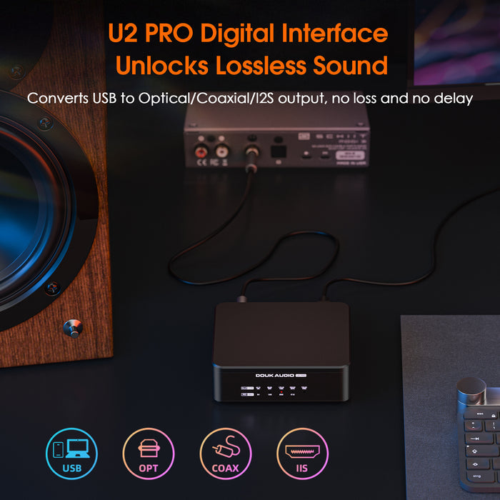 Douk Audio U2 PRO XMOS XU316 Digital Interface DDC Reclocker