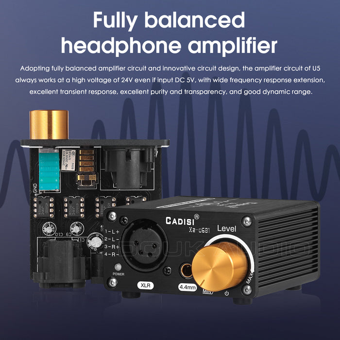Douk Audio U5 Mini Fully Balanced Headphone Amplifier for XLR / 4.4mm Headsets