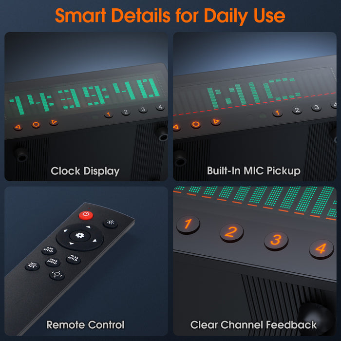Douk Audio VFD253-PRO 4 Channel Audio Selector Music Spectrum Display