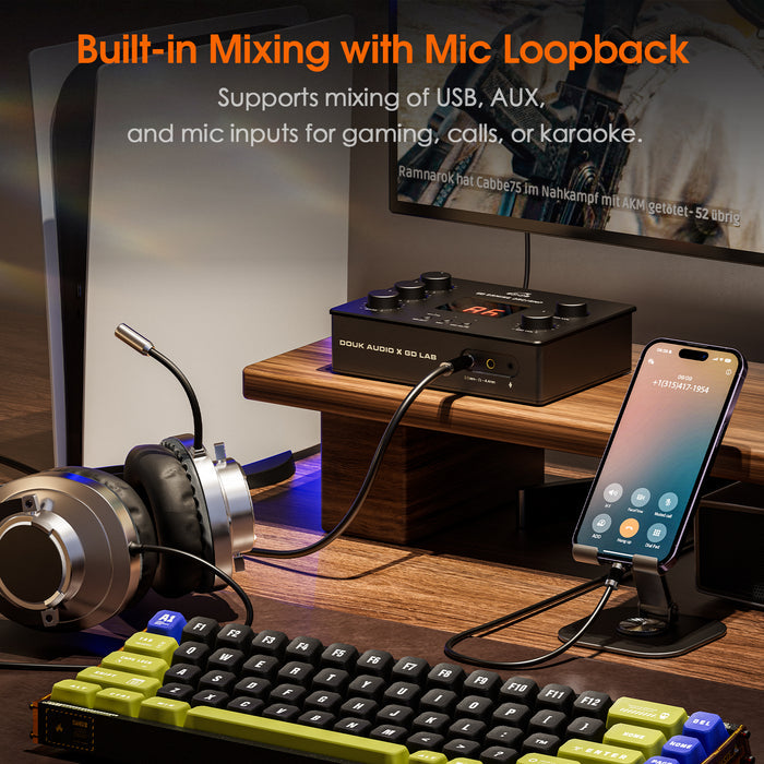 Douk Audio Z1 Gaming Headphone Amplifier with ESS9039 DAC Chip