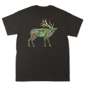 Earth Art Elk Adult Chocolate T-shirt