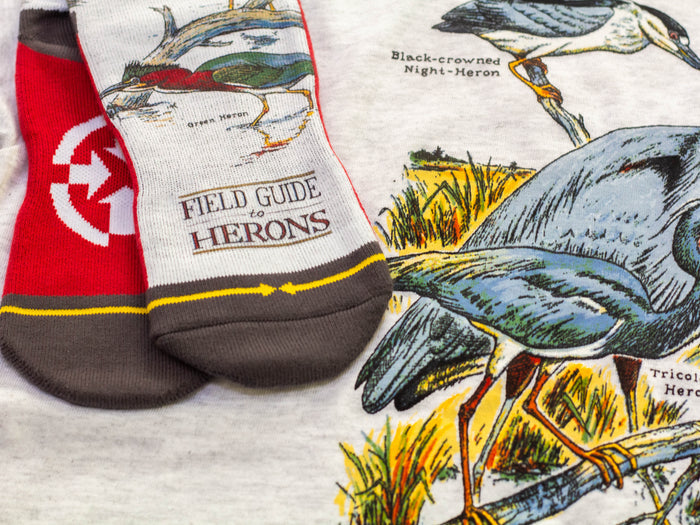 Field Guide to Herons Socks by Merge4