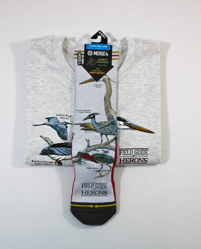 Field Guide to Herons Socks by Merge4