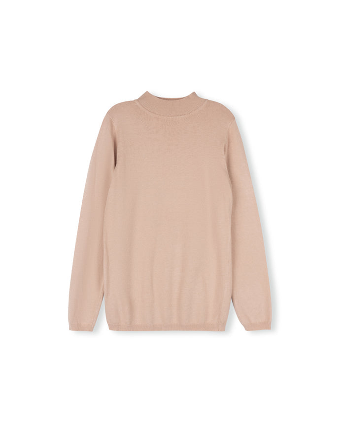 Fine Flat Knit Mock Neck - Junees