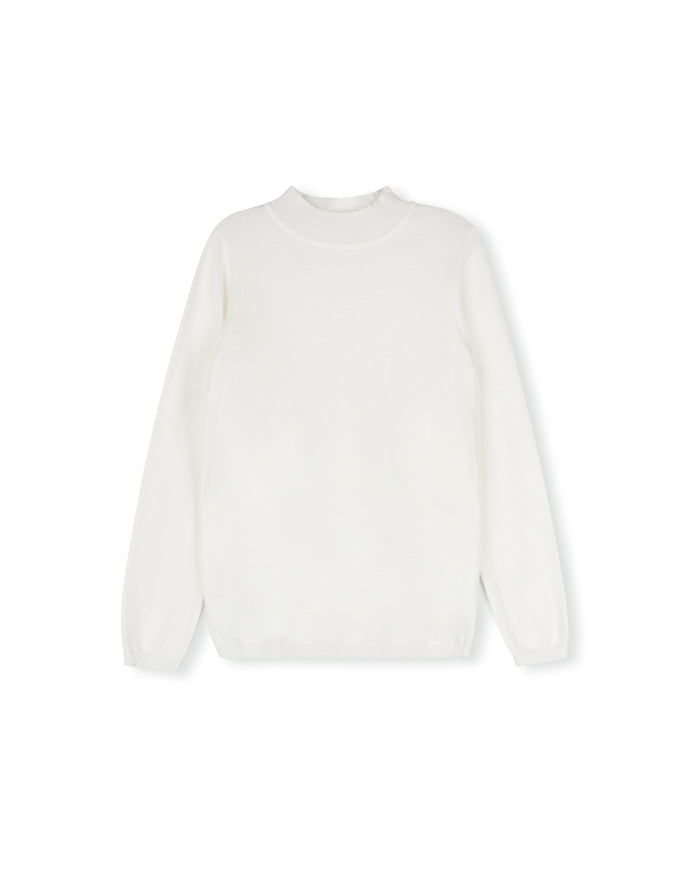 Fine Flat Knit Mock Neck - Junees