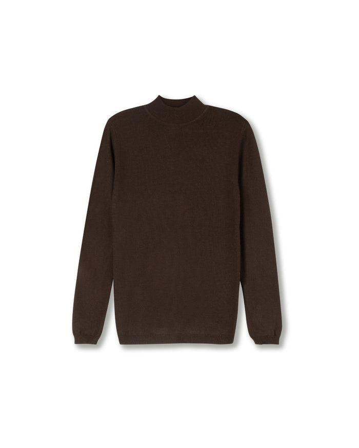 Fine Flat Knit Mock Neck - Junees