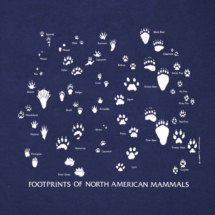 Footprints of Maine Navy Youth T-shirt