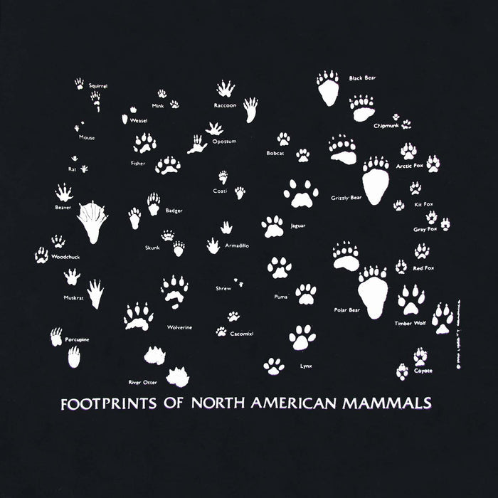 Footprints of North America Youth Black T-shirt