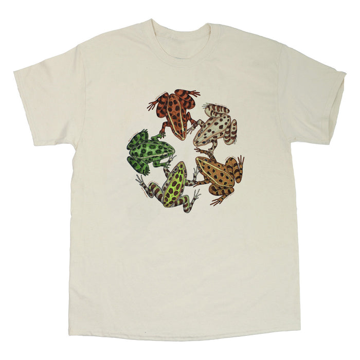 Frog Friends Adult Stone T-shirt
