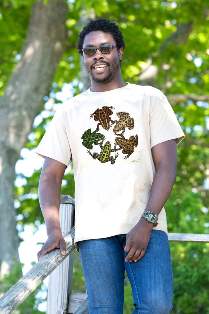 Frog Friends Adult Stone T-shirt