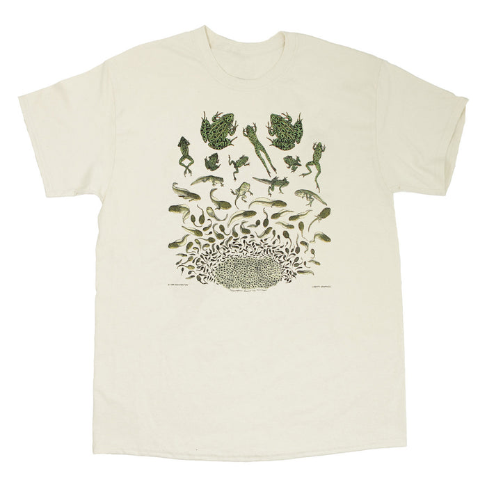 Frog Metamorphosis Adult Natural Organic T-shirt