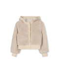Fuzzy Ribbed Cuffing Coat - Junees