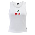 Georgia Bulldogs Embroidered Cherry Ribbed Tank Top