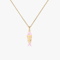 Gold Koi Fish Pendant Necklace