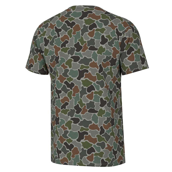 Heather Blend Crewneck Short Sleeve T-Shirt in Forest Camo