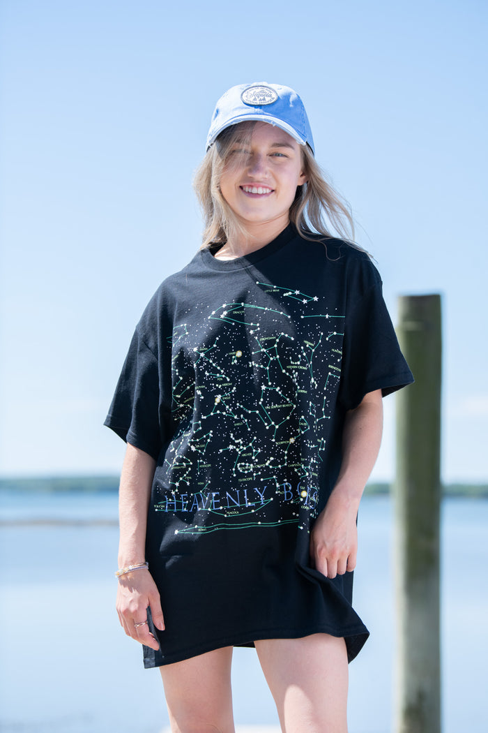 Heavenly Bodies Adult Black 2-Sided T-shirt