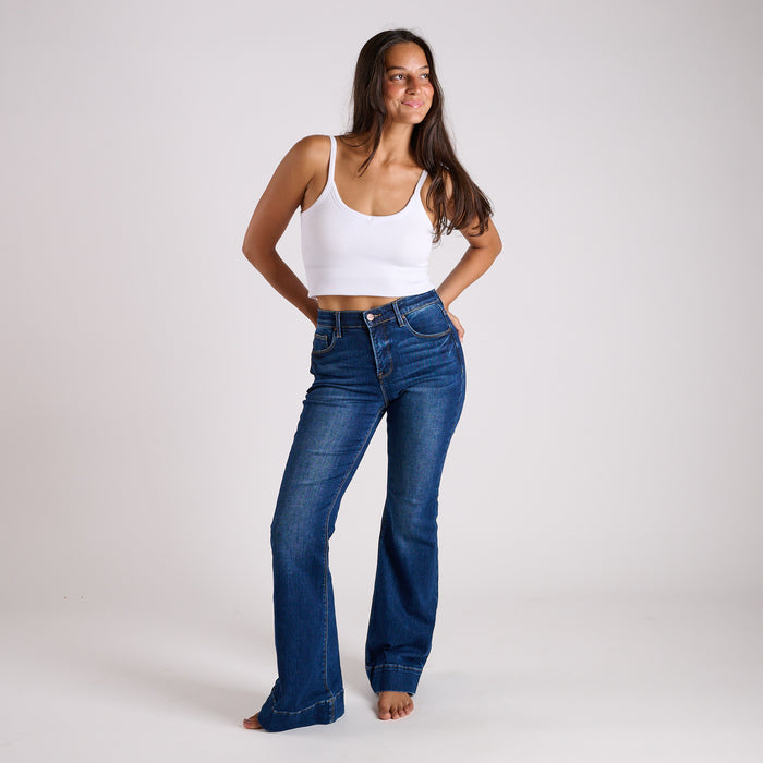 High Rise Flare Dark Wash Jeans