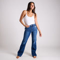 High Rise Straight Dark Wash Jeans