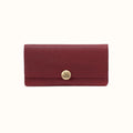 Hutton Large Wallet in Micrograin Leather - Red Dahlia- FOL