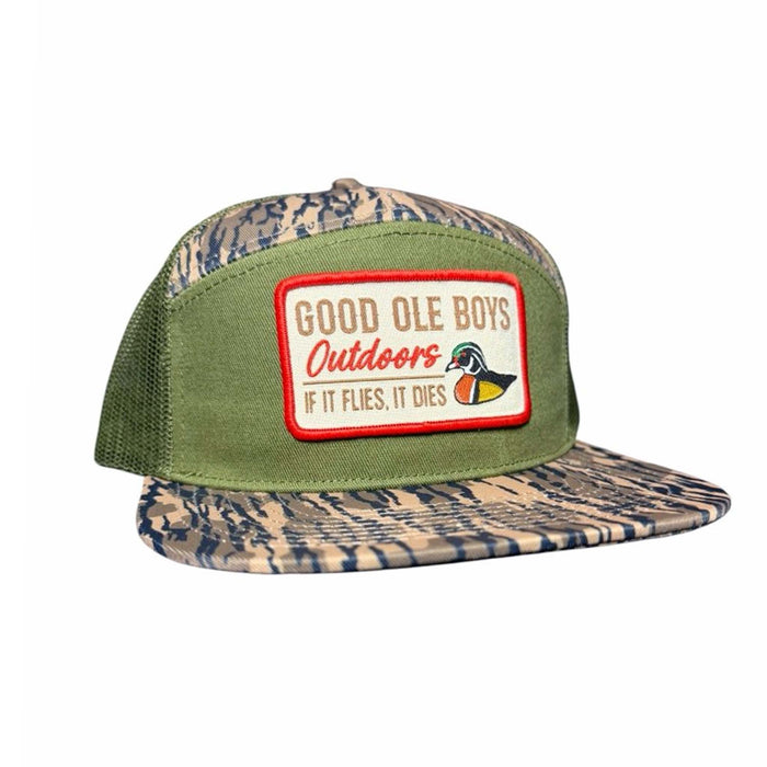 If It Flies Bottomland Camo 7-Panel Hat