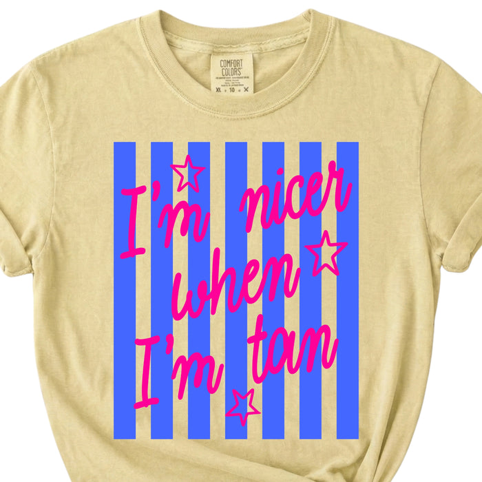 I'm Nicer When I'm Tan Short Sleeve T-Shirt