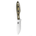 JACKSTONE knife in green and black with a sleek blade and ergonomic handle, designed for outdoor use and everyday carry.