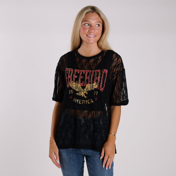 Lace Freebird Short Sleeve T-Shirt