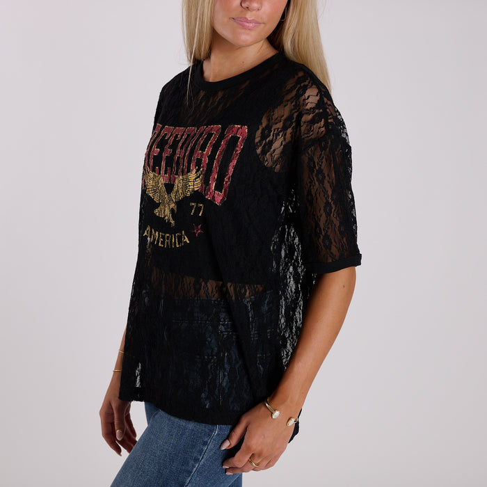Lace Freebird Short Sleeve T-Shirt