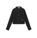 Layering Cropped Raw Edge Shirt
