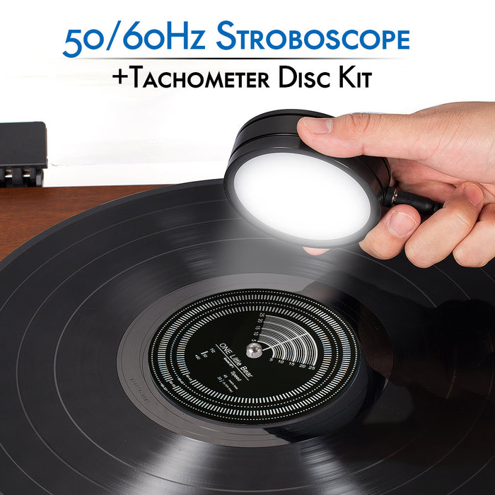 Little Bear Mini 50/60Hz Stroboscopic Speed Strobe Light+Tachometer Disc for Turntable LP Records