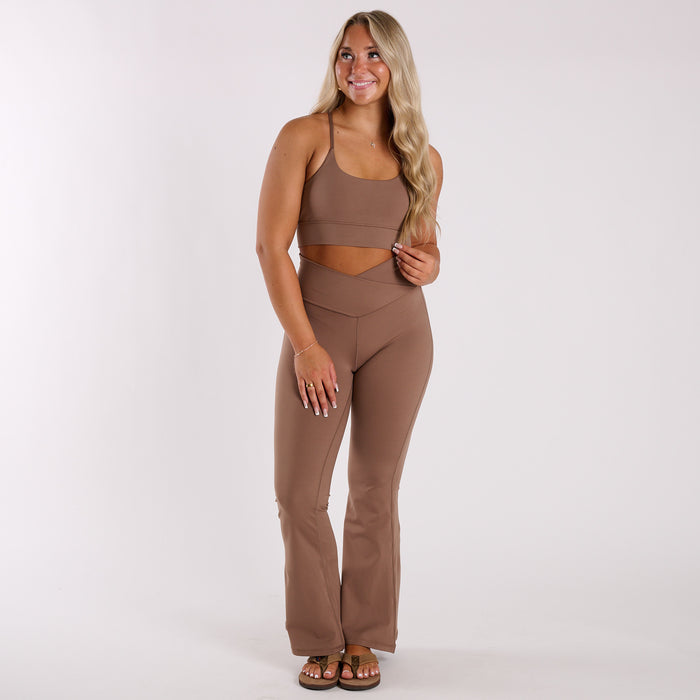Local Girl Espresso Sports Bra with Adjustable Straps