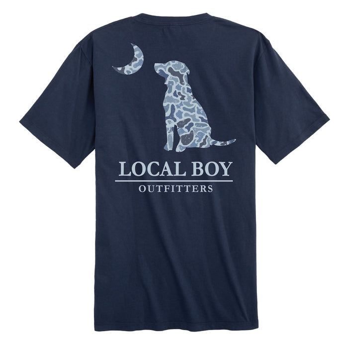 Localflage Cobalt Dog Moon Short Sleeve T-Shirt