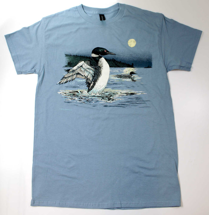 Loon Dance Adult Stone Blue T-shirt