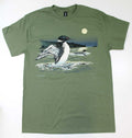 Loon Dance Olive Green T-shirt