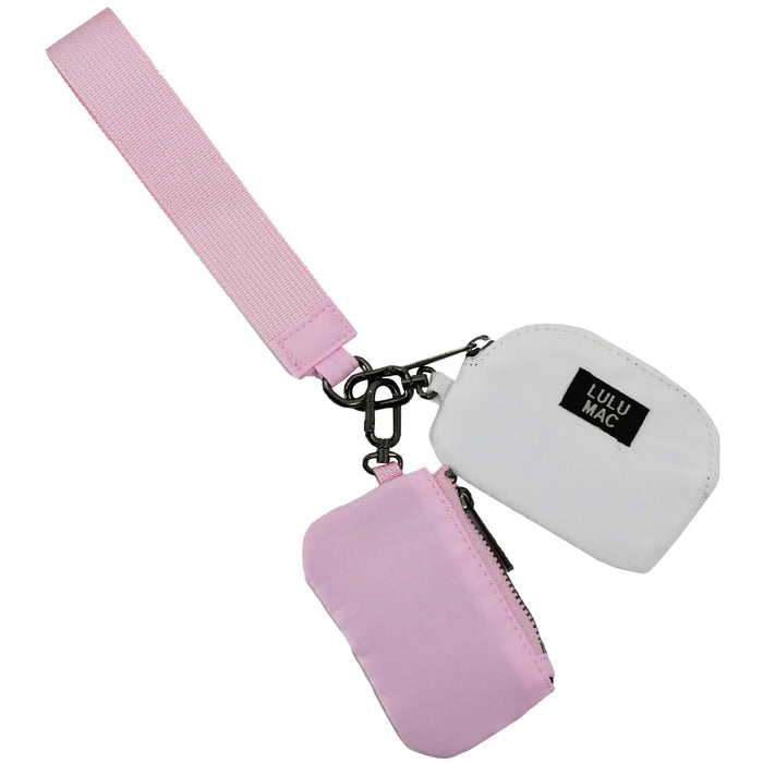 Lulu Mac Dual Wristlet in Pink and White