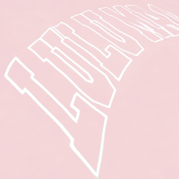 Lulu Mac Open Letter Mockneck Sweatshirt in Light Pink