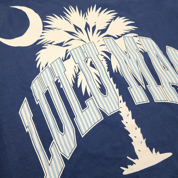 Lulu Mac Palmetto Tree Short Sleeve T-Shirt in China Blue