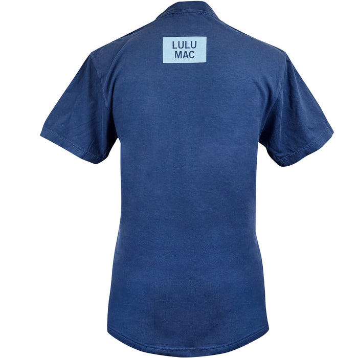 Lulu Mac Palmetto Tree Short Sleeve T-Shirt in China Blue
