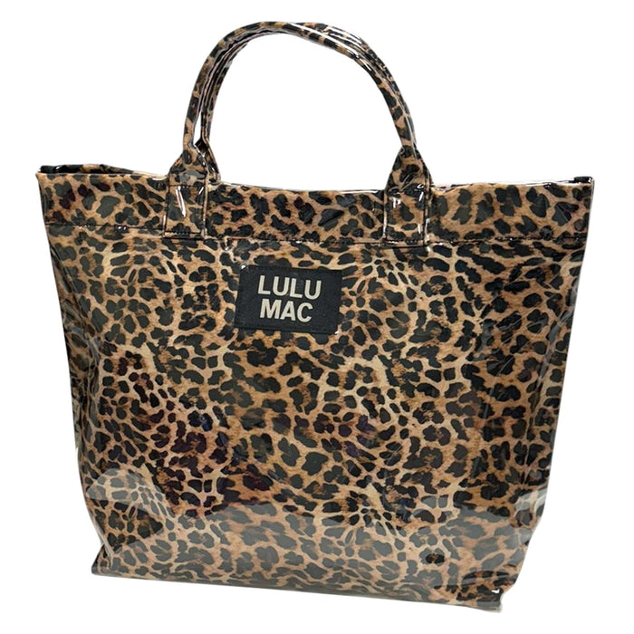 Lulu Mac Plastic Coated Tote Bag in Leopard