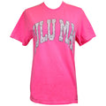 Lulu Mac White Camo Fill Short Sleeve T-Shirt in Neon Pink