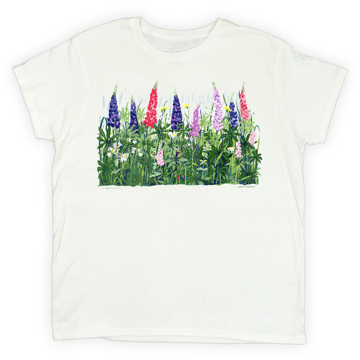 Lupine & Daisies Ladies White T-shirt