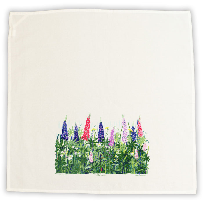 Lupines & Daisies w/Maine White Tea Towel