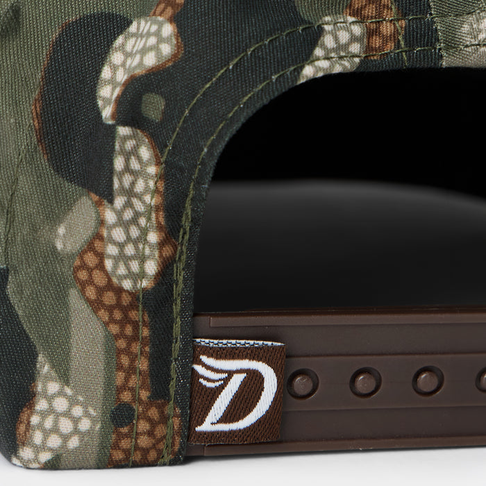 Mallard Rope Snapback in Woodland Camo