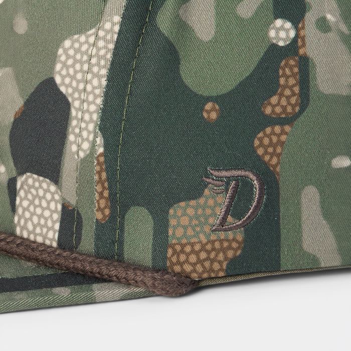 Mallard Rope Snapback in Woodland Camo