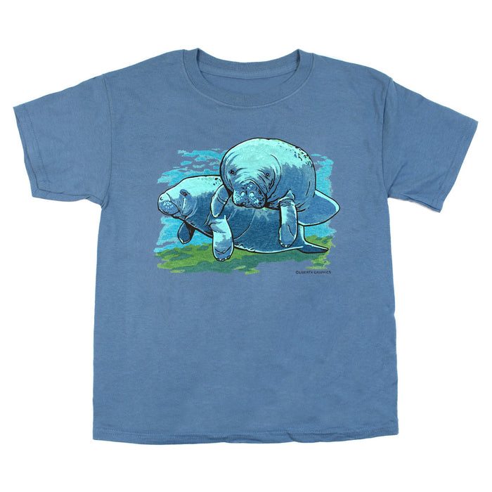 Manatees Youth Indigo T-shirt