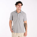 Men's Seaside Washed Polo in Silver