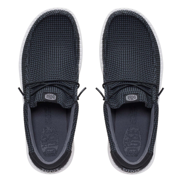 Men's Wally Stretch Jersey Shoes in Black and White