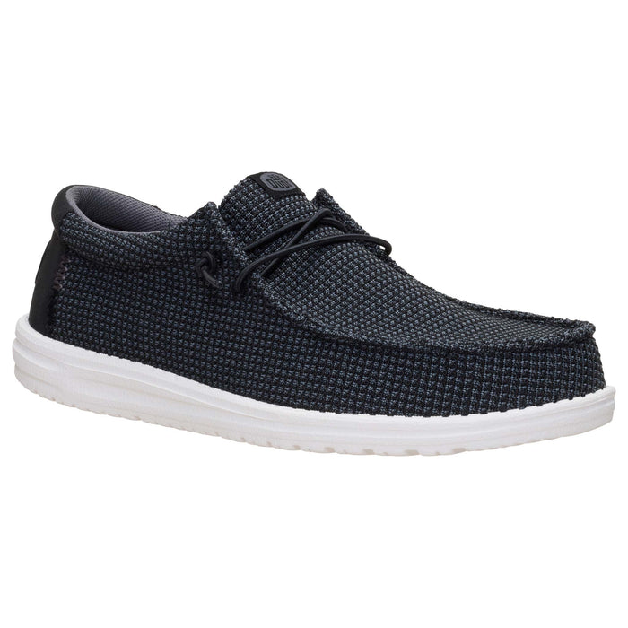 Men's Wally Stretch Jersey Shoes in Black and White