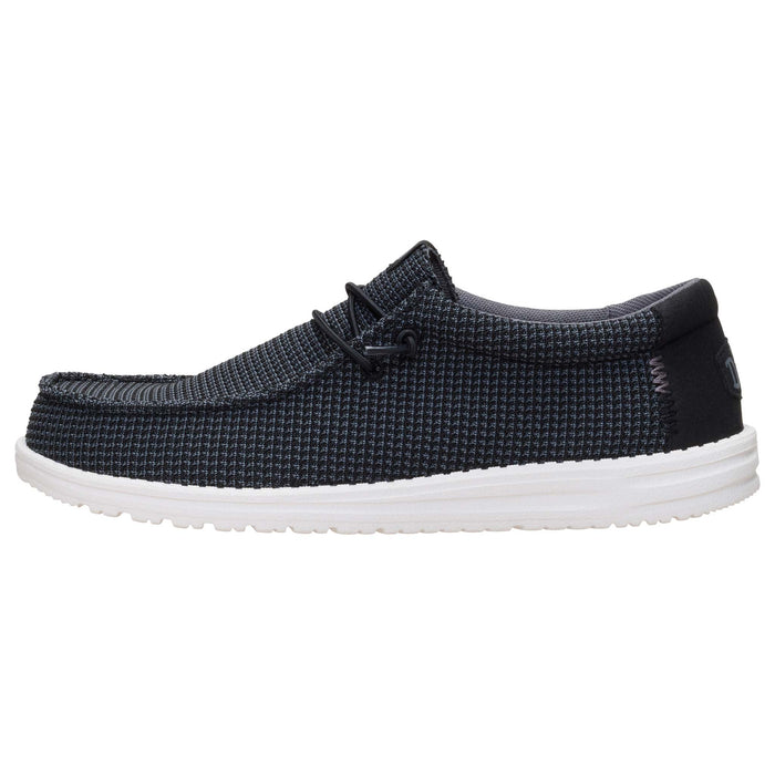 Men's Wally Stretch Jersey Shoes in Black and White