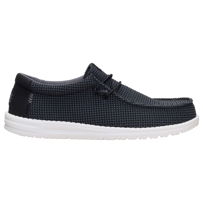 Men's Wally Stretch Jersey Shoes in Black and White